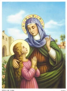St. ANNE w/ Blessed Virgin Mary 8x10" ULTRA PREMIUM SATIN PRINT ready to frame - Picture 1 of 1