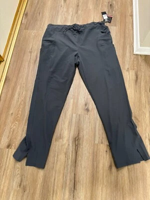 全新带标签 Med Couture 女式磨砂裤 4-Ever Flex 灰色,XL — 第 1/4 张图片