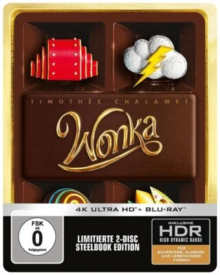 Wonka (Timothee Chalamet) 4K Ultra HD Blu-ray + Blu-ray Steelbook # UHD+BD-NEU - Bild 1 von 4