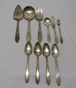 New England Silverplate Flatware ROSEMARY Serving Pieces & Teaspoons - Picture 1 of 6