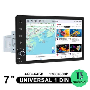 Unidad de cabeza en tablero JOYING 7 pulgadas pantalla táctil simple Din 1 Din con botón de volumen - Imagen 1 de 15