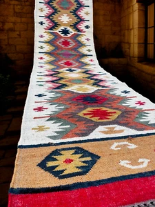 navajo kilim Vintage Kilim Rug kilim Runner Wool Jute Rug turkish kilim rug - Picture 1 of 5