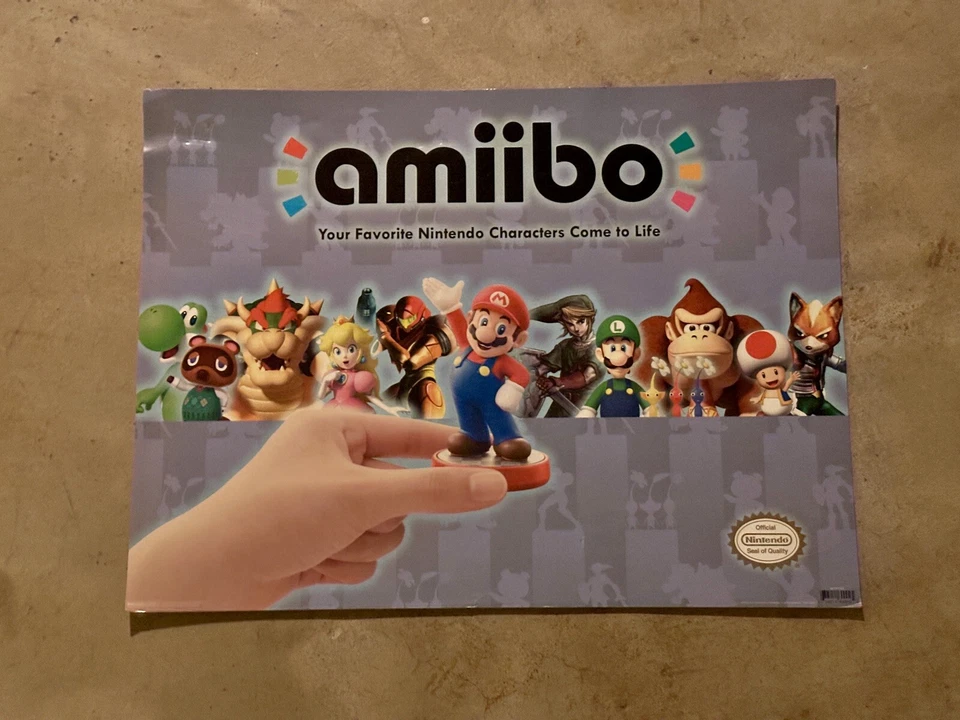 Póster Pikmin de Mario Animal Crossing Link personajes amiibo NINTENDO 2014 Foto 1 de 1