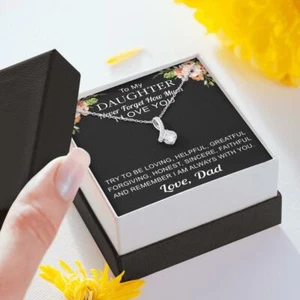 To My Daughter Birthday Gift Alluring Beauty Necklace For Princess, Little Girl - Picture 1 of 5