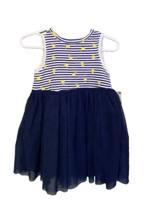 Little Me Blue and Yellow lemon Sun Dress Size 18 Months New - Missing Bloomers - Picture 1 of 9