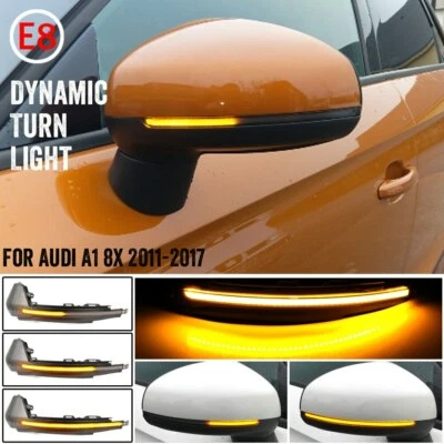 Luz secuencial de espejo retrovisor lateral intermitente LED dinámico 8X para Audi A1 2011-2019 Foto 1 de 4