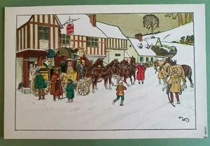 Pochoir Harry Eliott - modèle 3 - diligence à l'arrêt Auberge - Imagen 1 de 1