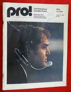 21 de septiembre 1975 Buffalo Bills Program NY Jets - Don Calhoun John McCrumbly firmado - Imagen 1 de 6