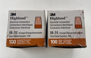 (2) 100er-Pack 3M Highland H-31 73B orange isolierte elektrische Steckverbinder - Bild 1 von 5