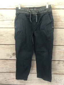 Univibe Blue Elastic Waist Drawstring Pockets 100% Cotton Boy's Pants EUC Size M - Picture 1 of 11