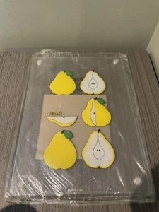 Vintage Clear Cutting Board with Pear Fruit Designs - Picture 1 of 7