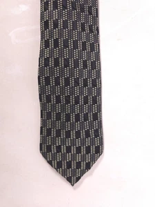 TODAY'S MAN BLACK GRAY SILK NECKTIE GEOMETRIC 58" X 4" - Picture 1 of 2