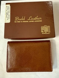 Vintage Budd Leather Brown ID Card Case - Picture 1 of 8