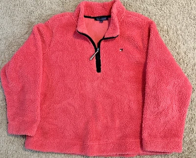 Suéter Sherpa Tommy Hilfiger Para Mujer Cuarto Cremallera Manga Larga Talla 2XL Foto 1 de 4