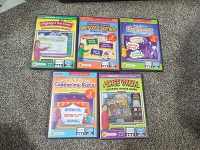 Lote de 5 CD de computadora Lakeshore Interactive Whiteboard Prek/Kind Home School Game Foto 1 de 3