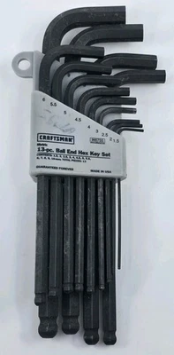 ​CRAFTSMAN 946755 13-pc Metric Ball End Hex Key Set Allen Wrenches MADE IN USA - Image 1 of 4