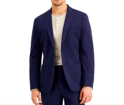 Chaqueta de traje elástica azul marino ajustada Medley para hombre Calvin Klein 42 R $360 MDLE17RWX001 Foto 1 de 2