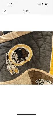 Pottery Barn PB Teen NFL NFC Football Team Logos Bedspread Quilt Comforter 68x86 - Image 1 of 4