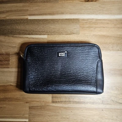 Bolso clutch Montblanc de cuero negro Foto 1 de 4