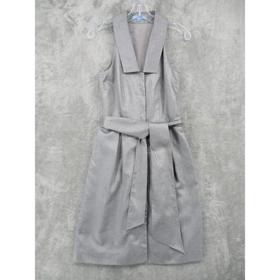 Antonio Melani Dress Womes 4 Pleated Belted Button Front Office Career Preppy - Image 1 of 4