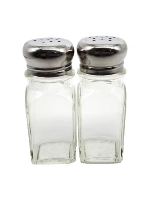Salt & Pepper Shakers Nostalgic Square 2ct 2oz vidro - Imagem 1 de 4