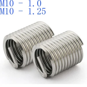 M10 304 Acero Inoxidable Hilo Fino Inserto Helicoil Alambre Insertos Roscados - Imagen 1 de 4