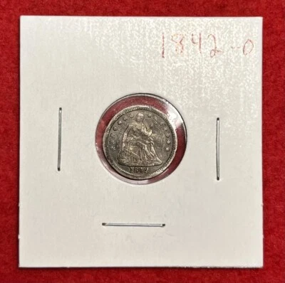1842-O New Orleans Seated Liberty Half Dime XF Details - Image 1 of 4