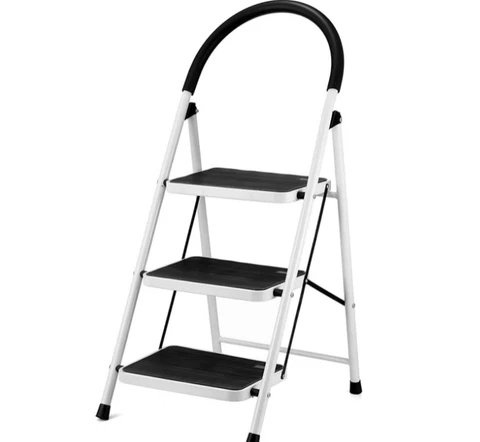 3-Step Folding Step Stool with Wide Non-Slip Cover