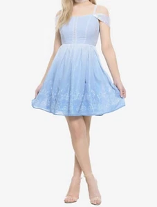 Disney Her Universe Cinderella 70th Anniversary Cold Shoulder Dress XL NEW - Picture 1 of 9