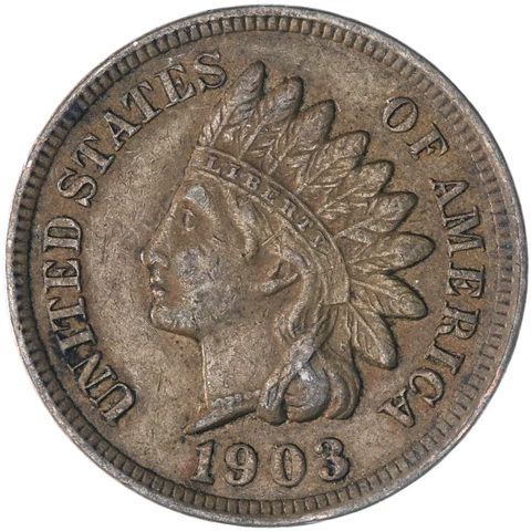 1903 (P) Indian Head Cent Extra Fine Penny XF See Pics Z662 Cover