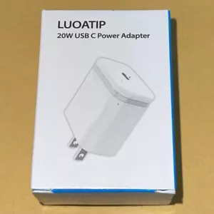 20w usb-c power adapter wall plug in LUOATIP New in Box White AC 100 - 240v - Picture 1 of 4