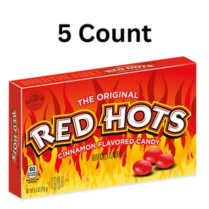 Red Hots Cinnamon Candy 5 Count Boxes Spicy Old Fashioned Candy - Picture 1 of 3