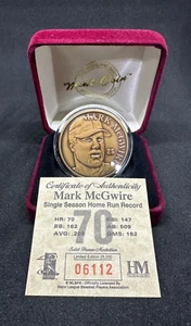 Mark McGwire 70 HR Highland Mint Bronze Medallion Limited Addition 6112/25K COA - Picture 1 of 5