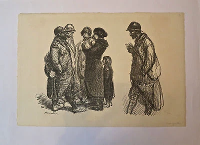 Lithographie, Sans Familles..! - annotée 295/400, A.T. Steinlen, 1916 - Photo 1/2