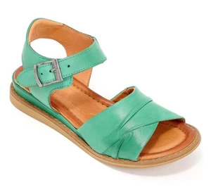 Miz Mooz Sandali con zeppa bassa regolabili in pelle verde Haley EU 37W (US 6,5-7W) - Foto 1 di 14