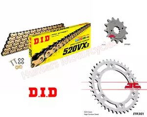 Honda CRF250L / LA (2016) DID Gold X-Ring Chain and JT Sprockets Kit Set - Picture 1 of 3
