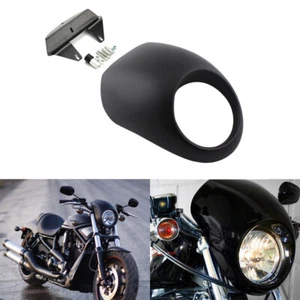 Carenado de faro delantero negro mate apto para Harley V ROD Dyna FX Sportster - Imagen 1 de 10
