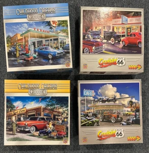 Set mit 4 Master Pieces 1000-teiliges Puzzle - Cruisin' Route 66 und Childhood Dreams - Bild 1 von 9