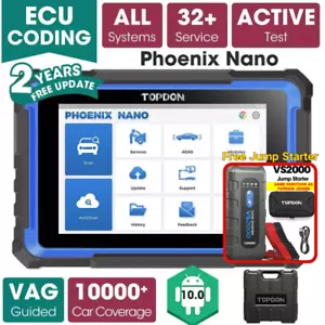 NEW! TOPDON Phoenix Nano Car Diagnostic Tool ALL SYSTEM E/CU K-e-y Coding - Picture 1 of 24