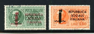 1944 - REPUBBLICA SOCIALE - LOTTO/42696 - ESPRESSI SOPRASTAMPATI  2v. - USATI - Imagen 1 de 1