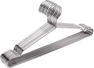 Hangers 10 Pack Clothes Hanger Strong Heavy Duty Stainless Steel Metal Ultra Thi - Picture 1 of 12
