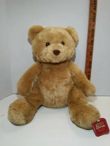 New Aeropostale Tan Fuzzy Teddy Bear Plush 16" Super Soft Big Belly Stuffed NWT - Picture 1 of 12