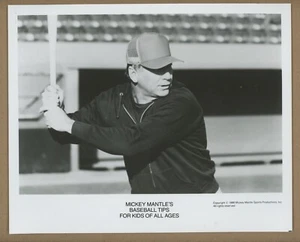 Original Mickey Mantle 1986 Baseball Tips for Kids...  Promo 8x10 Press Photo - Picture 1 of 1