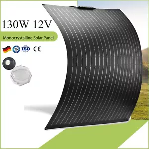 100W 130W 12V Flexible Mono Solar Panel for Home Camping Caravans Marine Boat RV - Picture 1 of 7