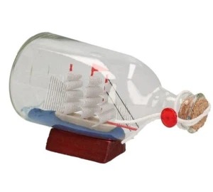 Nave In Bottiglia 13,5x6,5 Decorazione Composizione Matrimonio Linea Mare - Imagen 1 de 1