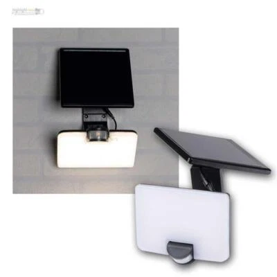 LED Solar Fluter IP54 mit Bewegungsmelder 800lm, Außen-Flut-Licht-Strahler Lampe - Bild 1 von 4