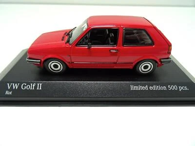 Volkswagen VW Golf 2 Modellino Auto MINICHAMPS 1:43 Rosso 943054103 Nuovo - Immagine 1 di 4