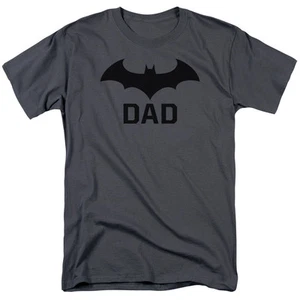 Batman - BAT DAD - Fledermaus Emblem und Papa auf anthrazitgrau Herren Erwachsenengröße T-Shirt - Bild 1 von 2