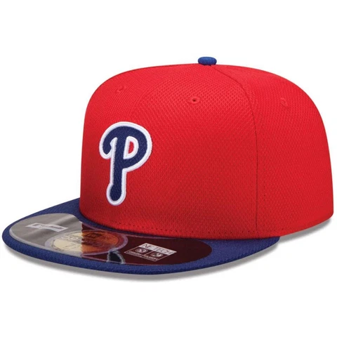 Philadelphia Phillies New Era 5950 Batting Practice Fitted Hat - Red Cover