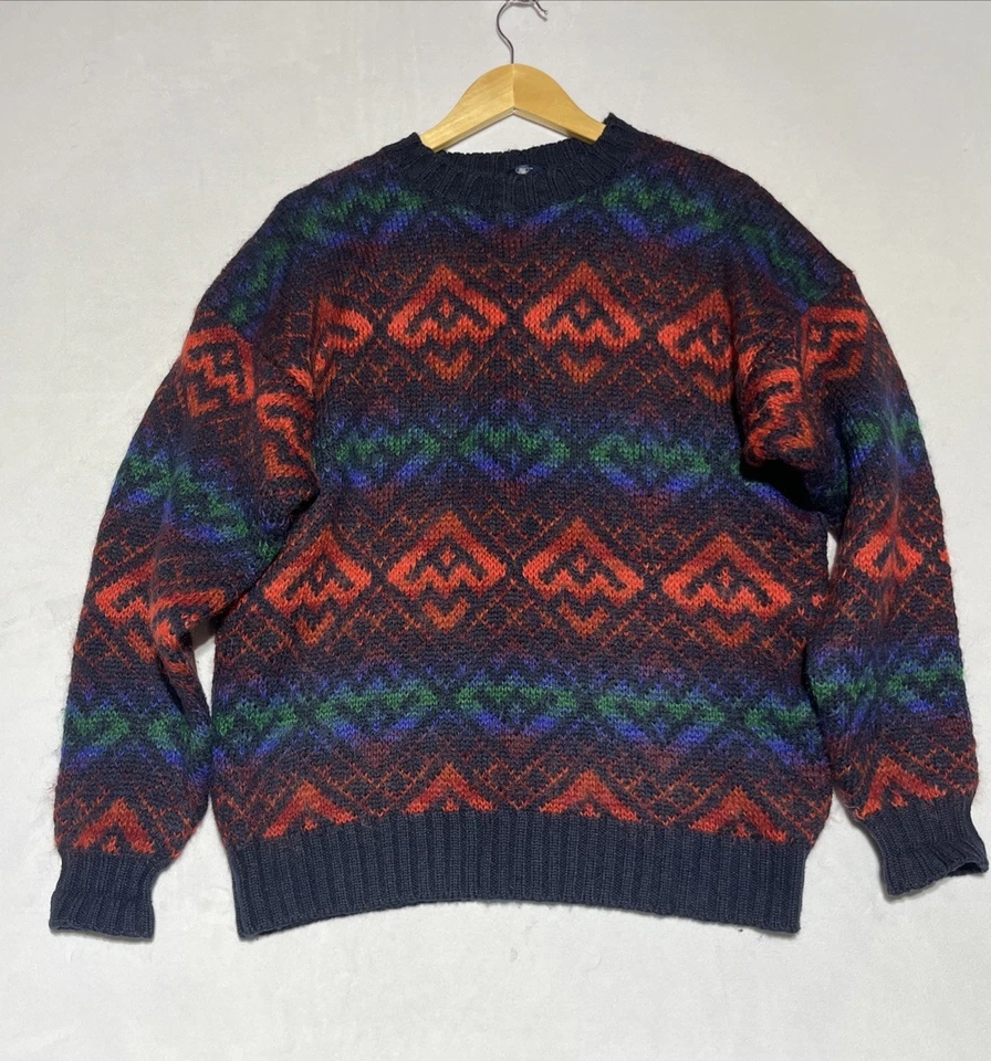 Regatta Sport Vintage 90s Mohair Blend Sweater Mens XL Pullover Crewneck Fuzzy - Image 1 of 4